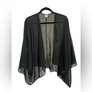 🖤 Sheer Black Kaftan style Cardigan Top 🧵 One Size –